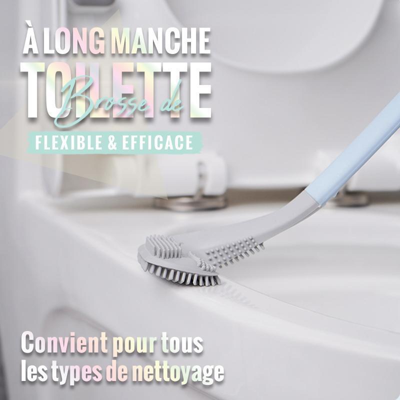 Ergonomische Toilettenbürste mit TPR-Borsten und flexiblem Golfbürstenkopf für hygienische Sauberkeit.