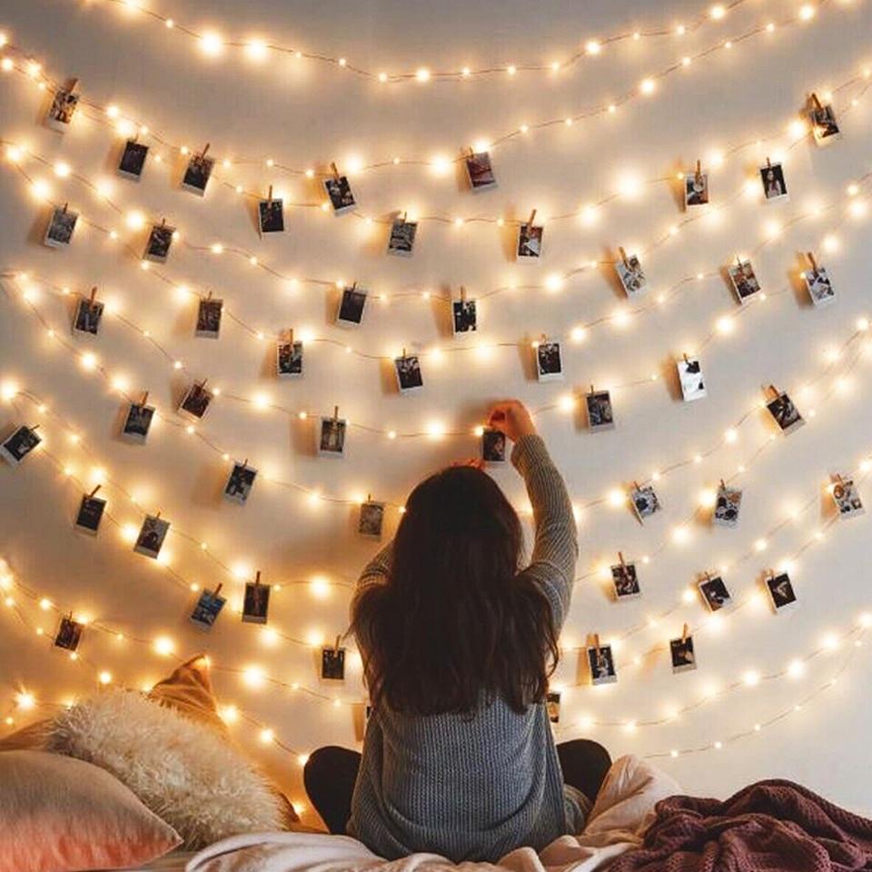 LED Clip Lichterkette für Fotos, warmweißes Licht, schafft eine persönliche & gemütliche Atmosphäre.