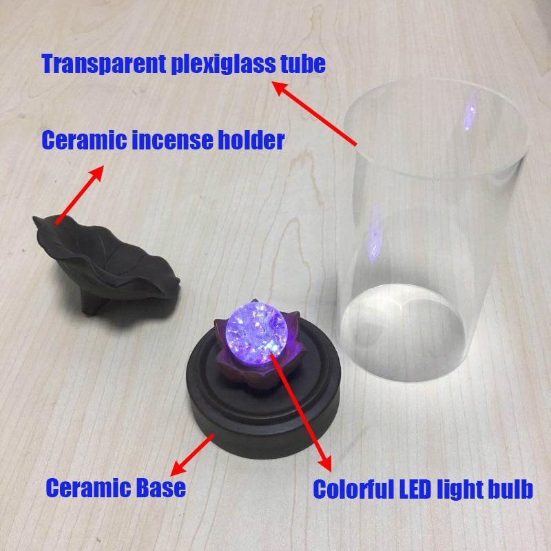 Geschenkidee: LED Kristallball Räucherstäbchenhalter für entspannende Dufterlebnisse, Meditation und schöne Deko.