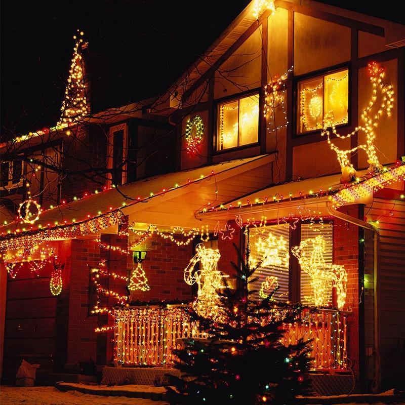 Wetterfeste LED Lichterkette, ideal für stimmungsvolle Gartenbeleuchtung & festliche Weihnachtsdeko.