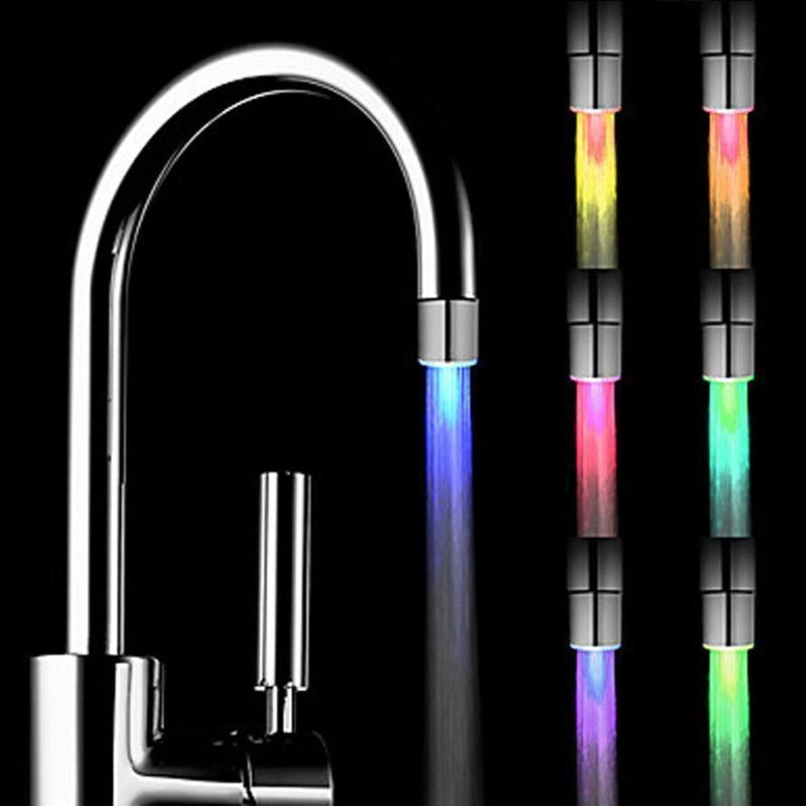 LED Wasserhahn mit automatischem Farbwechsel für Bad & Küche; magische Lichteffekte & modernes Design.