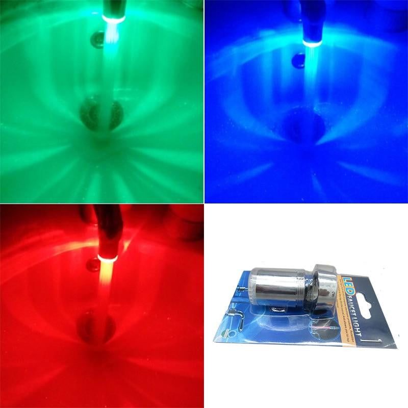 Eleganter Chrom-LED-Wasserhahn mit integriertem Farbwechsel-Licht; Hightech-Accessoire für Ihr Zuhause.