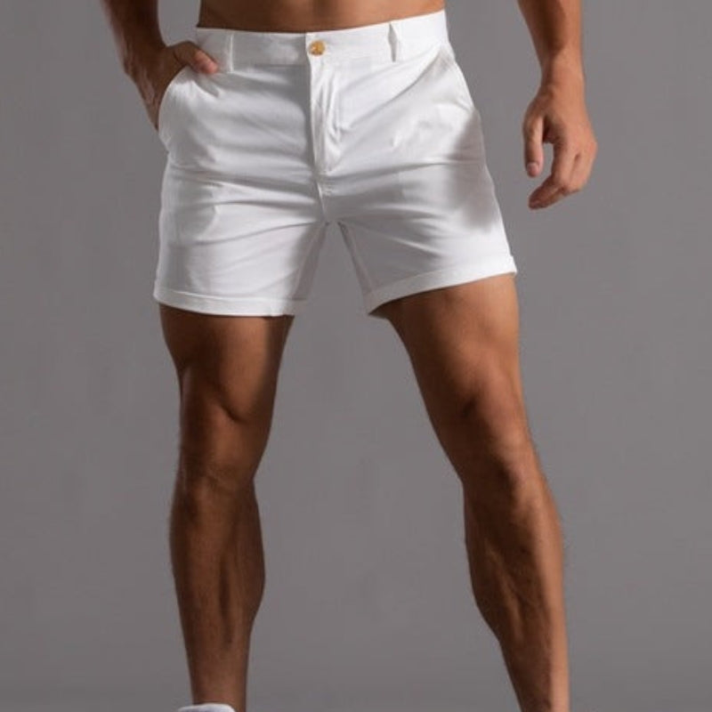 Atmungsaktive Herren Sommer Chino-Shorts aus leichtem Stoff, perfekt für höchsten Tragekomfort.
