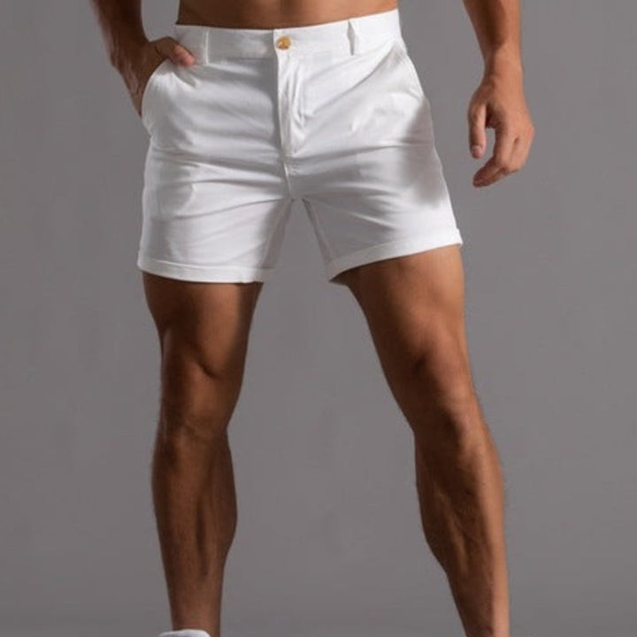 Atmungsaktive Herren Sommer Chino-Shorts aus leichtem Stoff, perfekt für höchsten Tragekomfort.