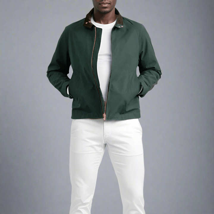 Moderne Herren-Freizeitjacke, stilvolle Sommermode, bietet hohen Tragekomfort für entspannte Anlässe.