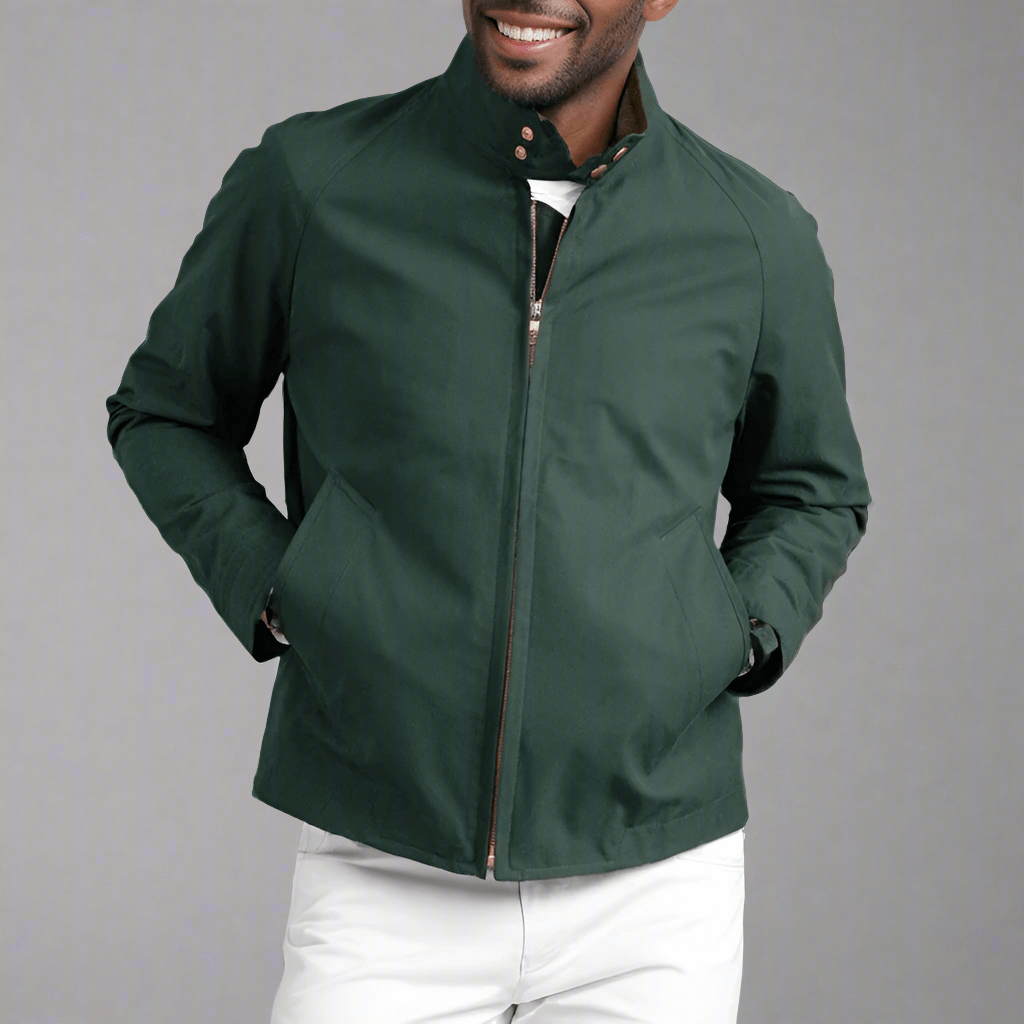 Hochwertige Herrenbekleidung: Leichte Sommerjacke mit stilvollem Schnitt, ideal für warme Tage.