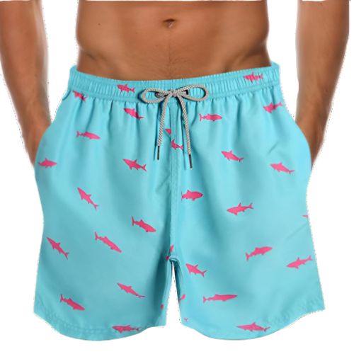 Detailansicht: Schnelltrocknendes, komfortables Material der Herren Strandshorts. Perfekt für Sommer & Freizeit.