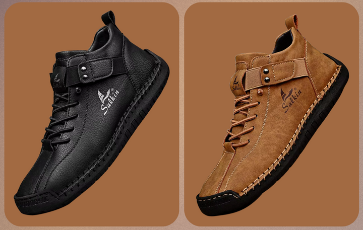 Robuste leichte orthopädische Herrenschuhe, perfekt für Freizeit und Business, garantieren langanhaltenden Komfort.