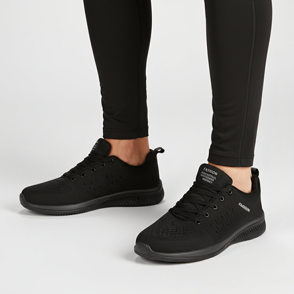 Aktiver Mann läuft mit leichten Herren Laufschuhen Steve, perfekt für Sport, Training & Outdoor.
