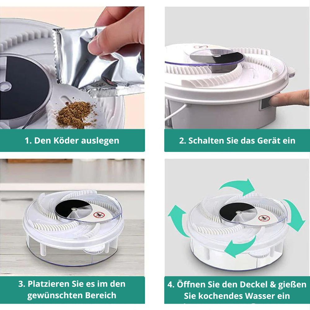 Effektive, ungiftige Fruchtfliegenfalle; leise elektrische Insektenfalle für sicheren Einsatz.