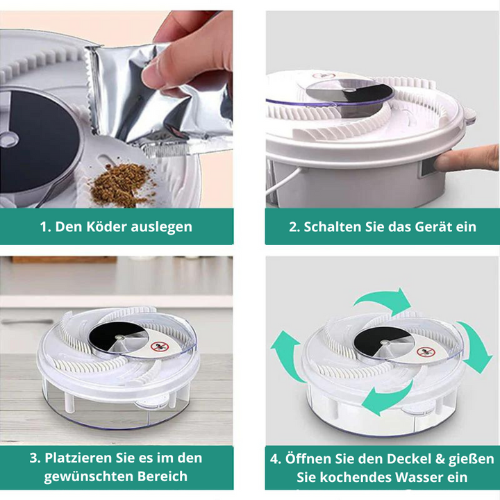 Effektive, ungiftige Fruchtfliegenfalle; leise elektrische Insektenfalle für sicheren Einsatz.