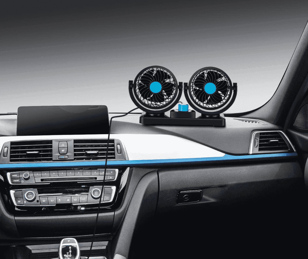 Komfortabler 12V Auto Lüfter mit Geruchsneutralisierer. Frische Luft & Kühlung für alle Fahrten im Auto.