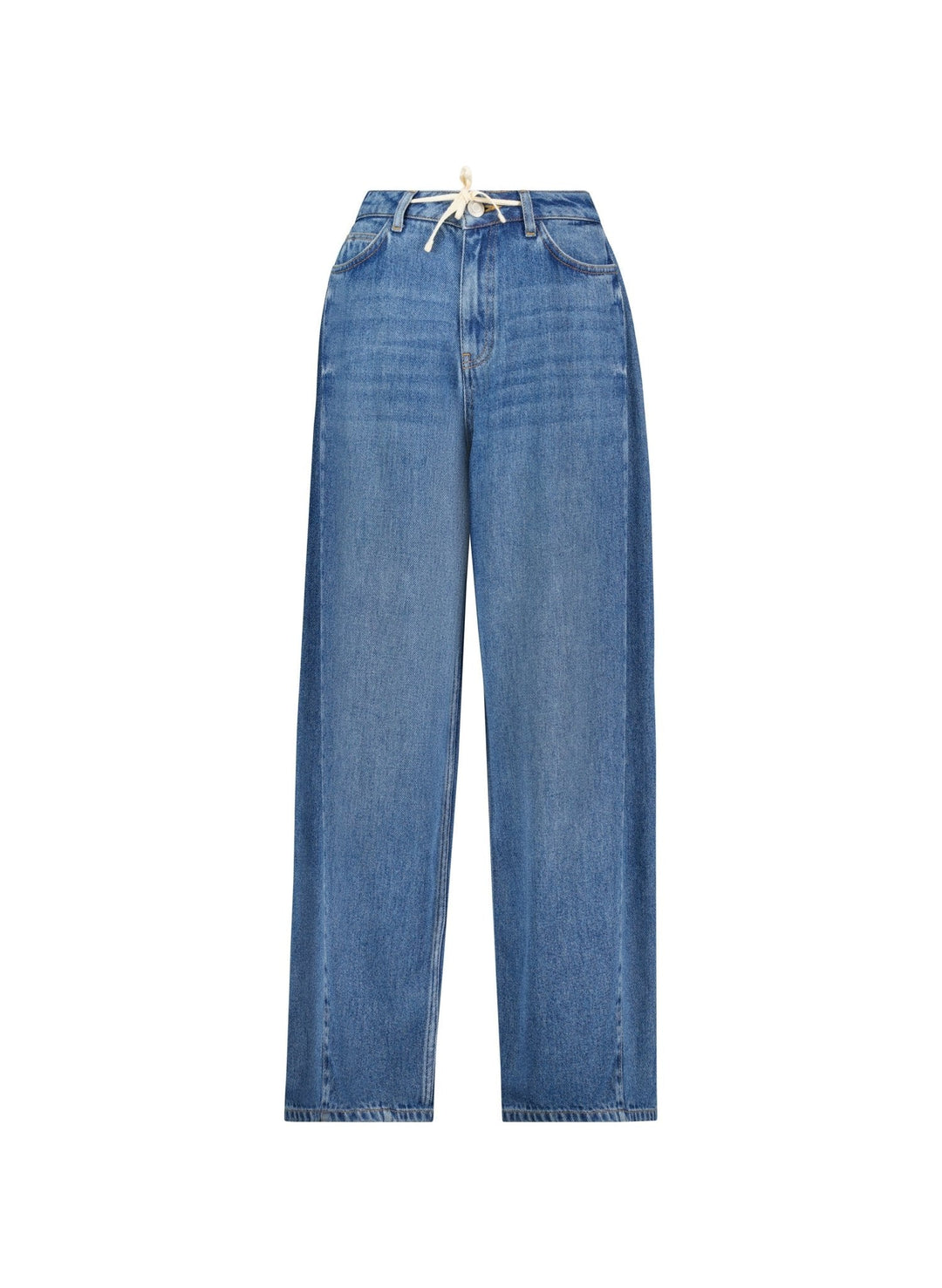 Damen Wide Leg Jeans mit entspannter Passform & Bindeband. Moderne 5-Pocket Damenjeans für Frühling & Sommer.