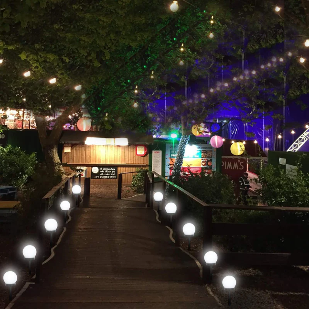 Robuste Solarleuchten (3er-Set) für Garten & Außenbereich, wasserdichte LED-Wegeleuchte.
