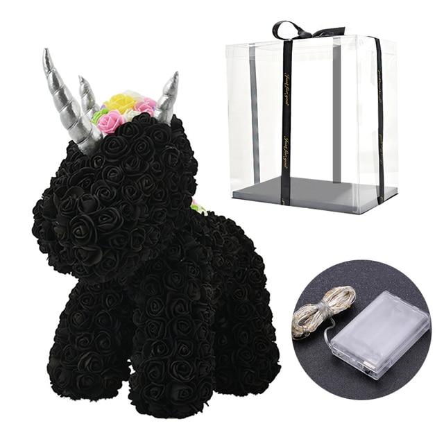 Liebliches Rosen-Einhorn Deko-Geschenk, ideal für Geburtstag, Valentinstag oder Jahrestag.
