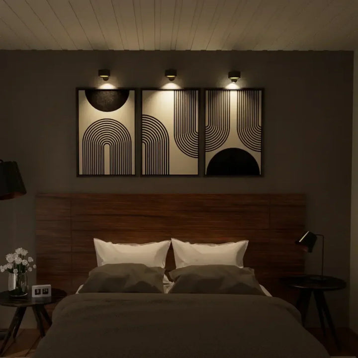 Magnetische FlexiGlow LED-Wandleuchte, kabellos. Flexible & dimmbare Beleuchtung für Wohnzimmer & Flur.