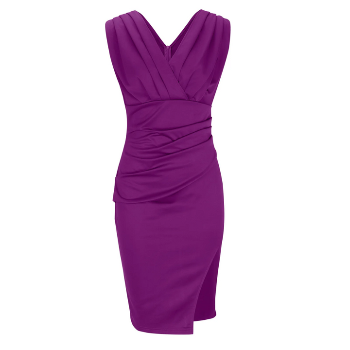 Klassisches Damen Cocktailkleid, figurbetont. Vielseitiges Sommerkleid für festliche Anlässe.