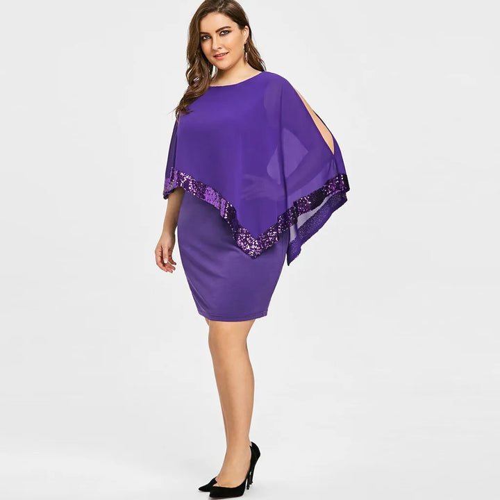 Festliches Paillettenkleid Übergröße, ganzjährig tragbar für glamouröse Events.