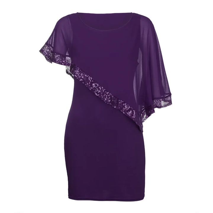 Paillettenkleid große Größen: Schulterfreies Design, figurbetont, ideal für einen selbstbewussten Glamour-Look.
