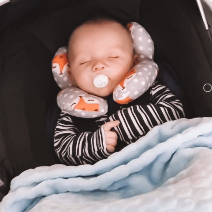 Baby-Nackenstütze für Kopf und Hals, perfekt für Babybett und Kinderwagen, 0-15 Monate.