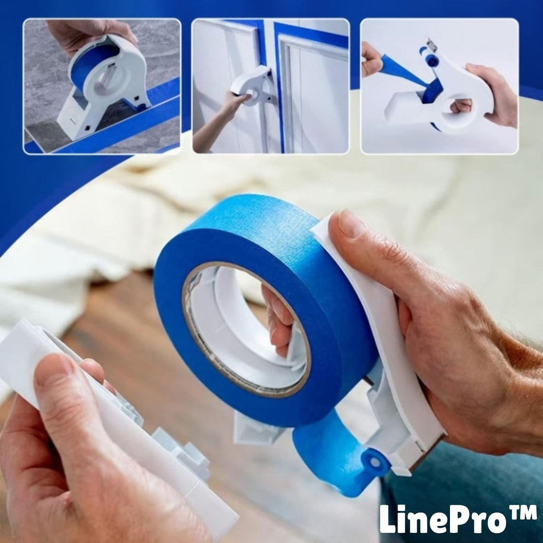 LinePro Malerband-Applikator für präzise Farbkanten beim Abkleben von Wänden. Sauberes Streichen leicht gemacht.