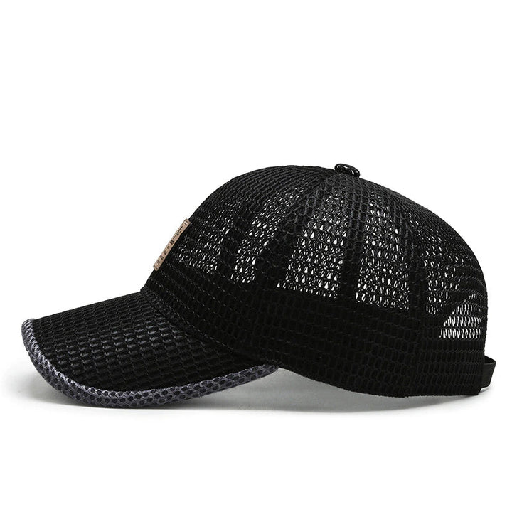 Blaue, belüftete Unisex Kappe, leicht und verstellbar, perfekt für Outdoor-Aktivitäten.