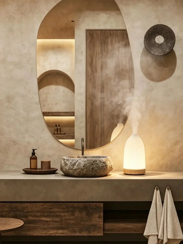 100ml Ultraschall Diffuser für Aromatherapie. Mit LED Stimmungslicht als Duftspender & Luftbefeuchter.