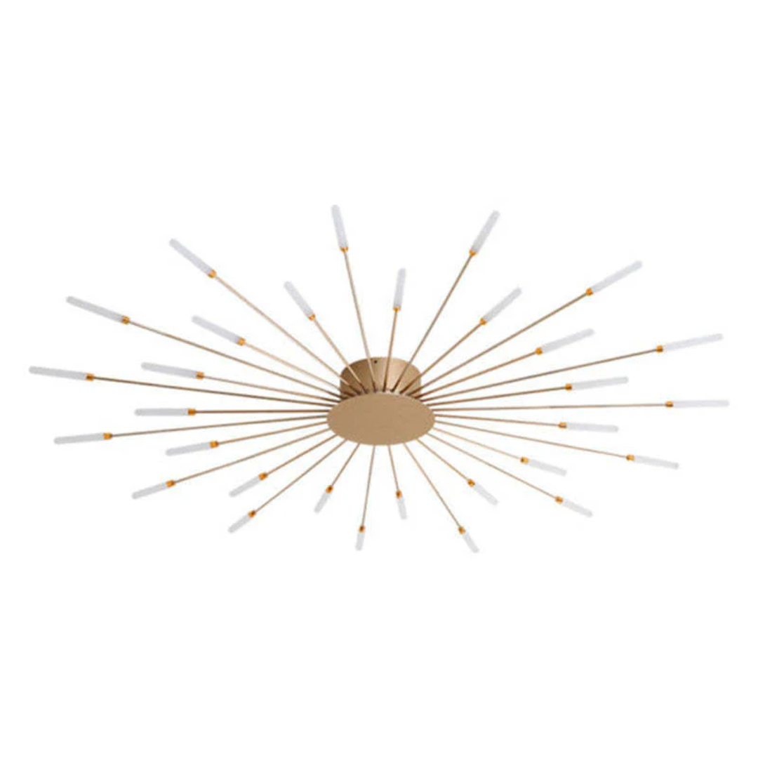 Energieeffiziente LumenMax LED-Deckenleuchte, dimmbare, moderne Designlampe in Gold oder Schwarz.