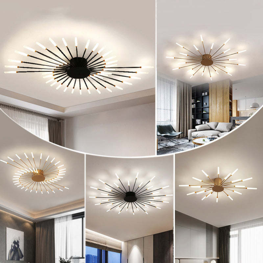 Große moderne LumenMax LED-Deckenleuchte, stilvolle Wohnzimmerleuchte, SMD LED Technologie.