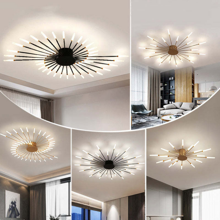 Große moderne LumenMax LED-Deckenleuchte, stilvolle Wohnzimmerleuchte, SMD LED Technologie.