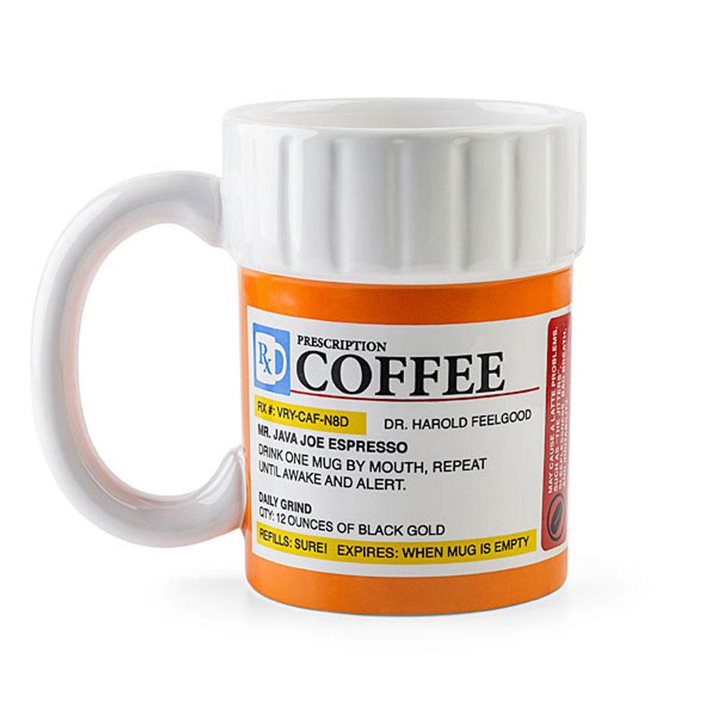 Lustige Kaffeetasse mit Rezept-Design, perfekt für den Morgenkaffee im Büro. Witziges Keramik-Geschenk.