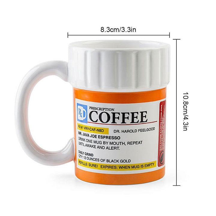 Witzige Keramik-Kaffeetasse als Neuheit-Geschenk für den humorvollen Morgenkick. Ideal für Büro & Frühstück.