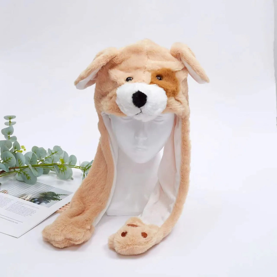 Lustige Wintermütze mit beweglichen Ohren, für Kinder & Erwachsene, ein Party-Hit.