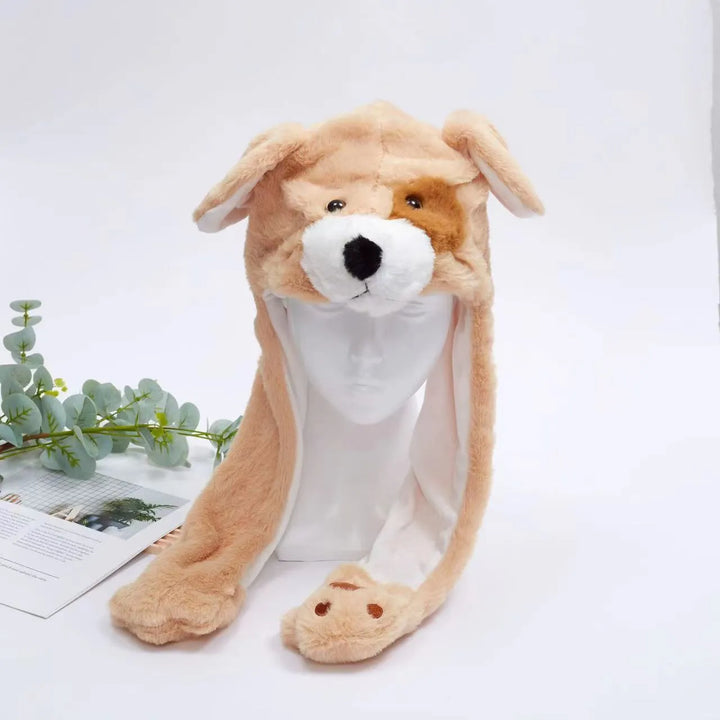 Lustige Wintermütze mit beweglichen Ohren, für Kinder & Erwachsene, ein Party-Hit.