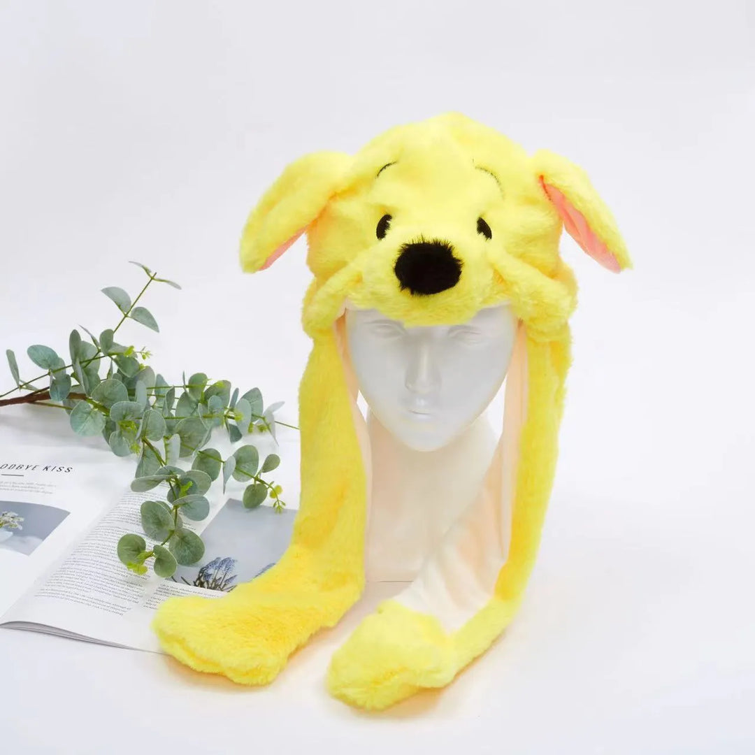 Geschenkidee Weihnachten: Wintermütze mit beweglichen Ohren, lustiger Tierhut.