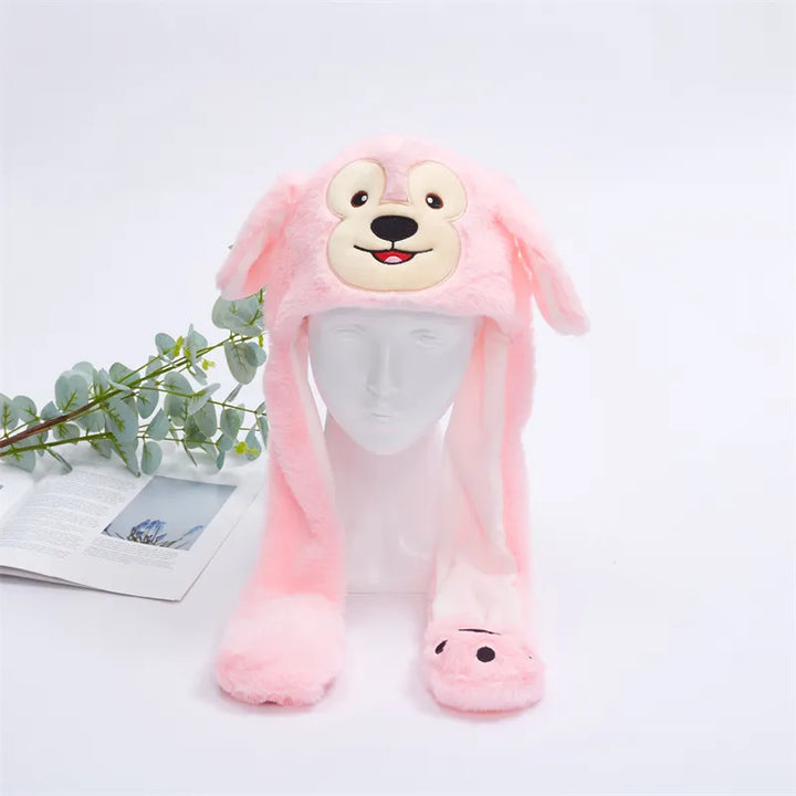 Cosplay Accessoire: Tierhut Wintermütze mit beweglichen Ohren, für Fans & Partys.