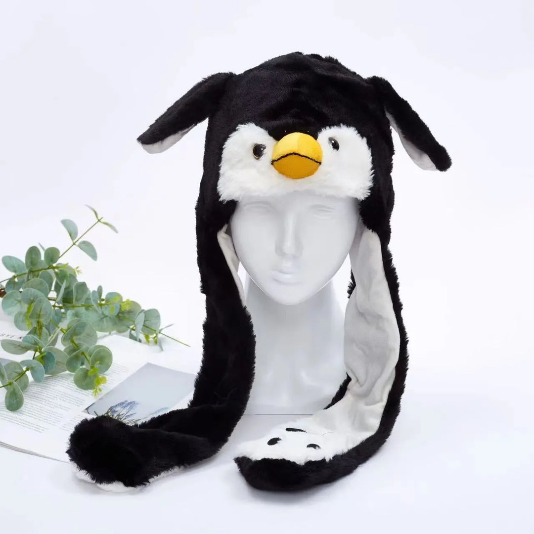 Wintermütze mit Klappohren, als Tierhut, unisex, ein Hingucker für Schnee & Spaß.