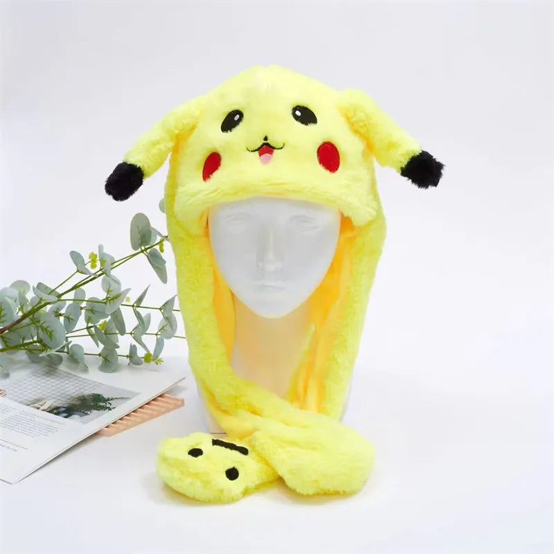 Warmer Tierhut mit Ohren, die sich bewegen, ideal für Geschenke & Winterfeste.