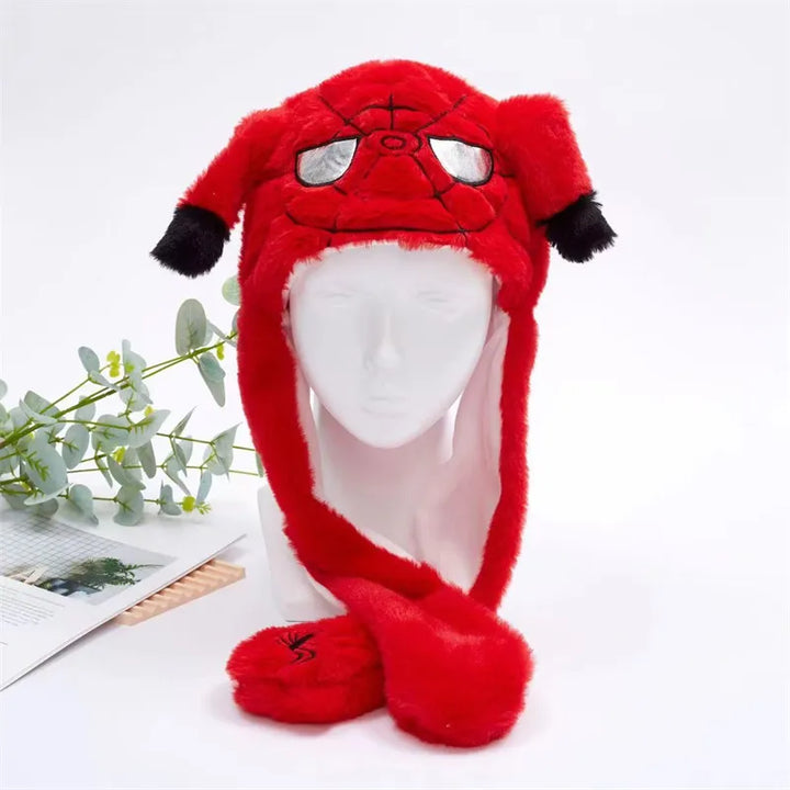 Unisex Wintermütze, Tierhut mit beweglichen Ohren, für Cosplay, Party & Alltag.