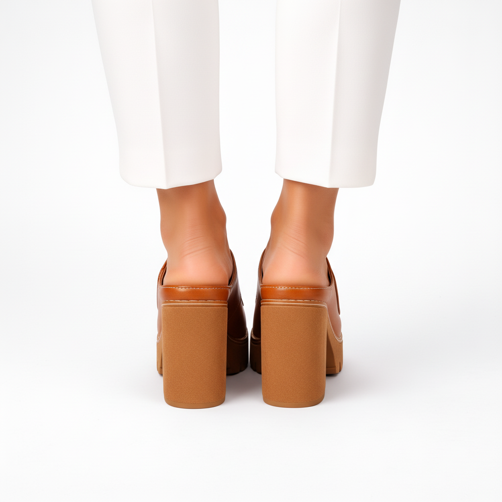 Luxus Plateau-Pumps in Schwarz mit Schnalle; stilvolle Damenschuhe für festliche Anlässe.