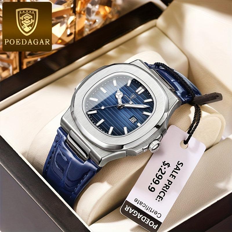 Robuste, wasserdichte Herrenuhr aus Edelstahl, klassisch und stilvoll, ein ideales Accessoire für jede Herrenmode.