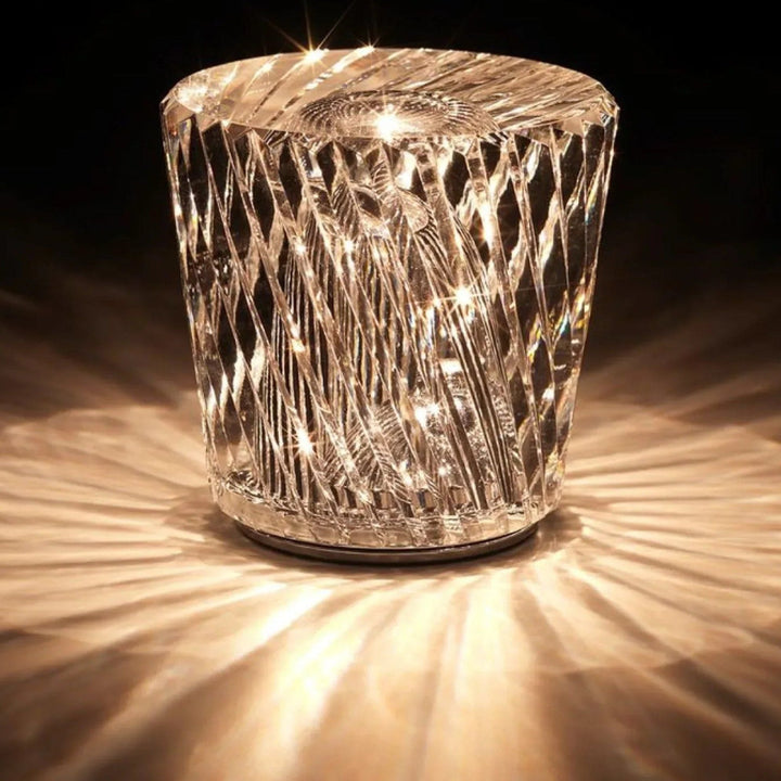 Kabellose Dekorlampe mit funkelndem Diamant Kristall, LED, für stimmungsvolles Licht.