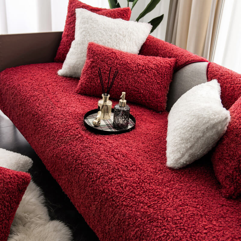 Dekorative Fleece-Sofaabdeckung, warm und gemütlich, verschönert Ihr Wohnzimmer und schützt die Couch.