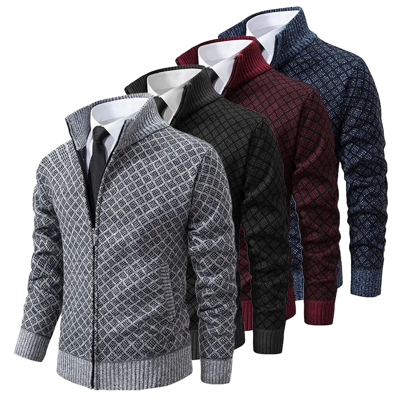 Weicher, warmer Herren Strickpullover für Herbst & Winter. Komfortabler Luxus-Pullover im stilvollen Design.