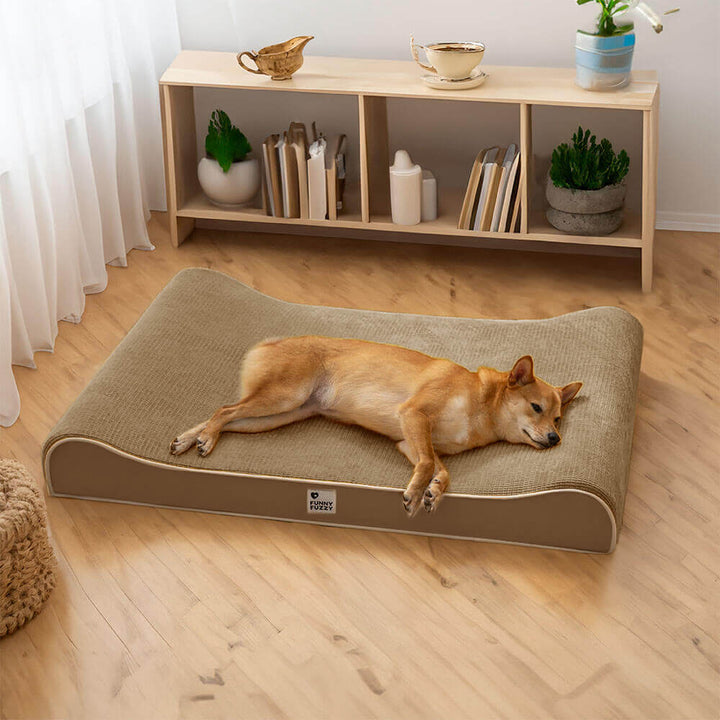Großes orthopädisches Hundebett, ergonomisch & wasserdicht, bietet Hunden jeder Größe optimale Gelenkunterstützung.