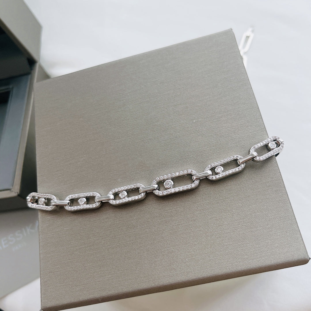 Geschenkidee: Unisex Halskette Choker, Sterlingsilber, weißgold-finish, mit strahlendem Zirkon Diamant Ring.