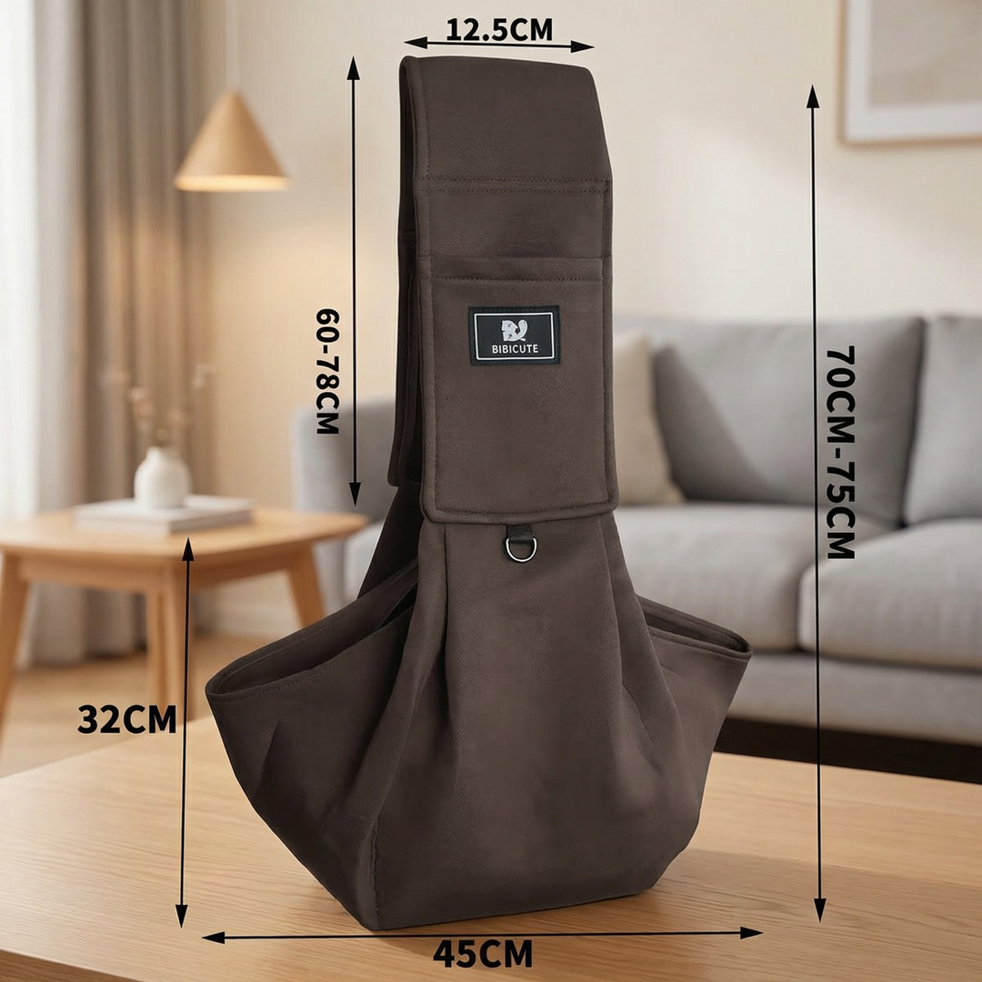 Robuster Hunde-Schulterrucksack in Grau für Haustier-Transport, wasserabweisend & vielseitig.