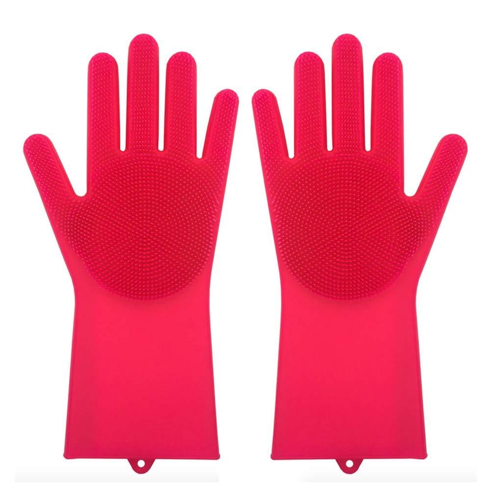 Vielseitige Silikonhandschuhe zum Reinigen von Küche, Bad, Auto. Spülmaschinenfest & wiederverwendbar.