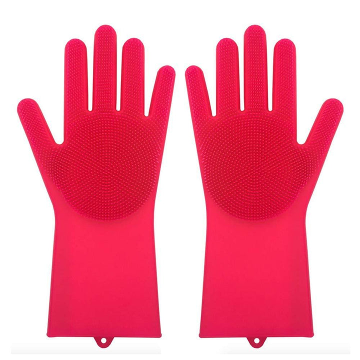 Vielseitige Silikonhandschuhe zum Reinigen von Küche, Bad, Auto. Spülmaschinenfest & wiederverwendbar.