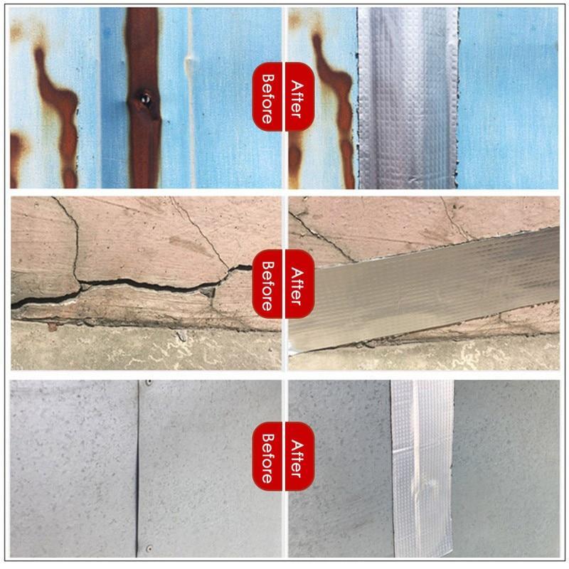 Extrem robustes Dichtungsband mit Aluminiumfolie, wetterfest, für zuverlässige Leckabdichtung & Reparaturen.